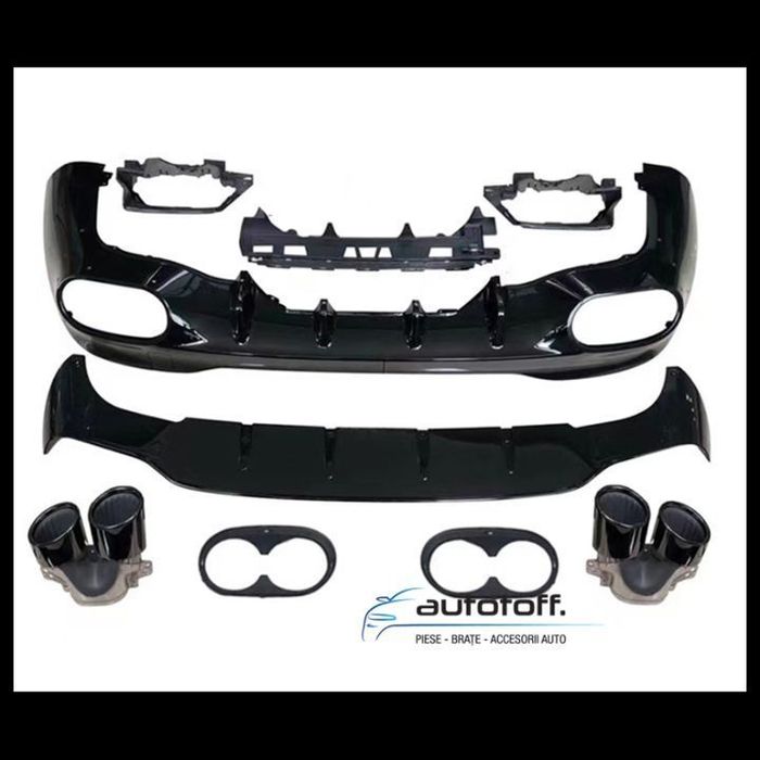 Difuzor bara spate Mercedes CLA W118 X118 C118 AMG Line (2018+) Black Look