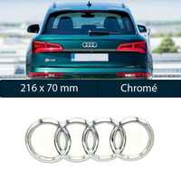 емблема задна емблема Ауди Audi Q3 Q5 Q7 A6 A8 SQ5 216mm сива