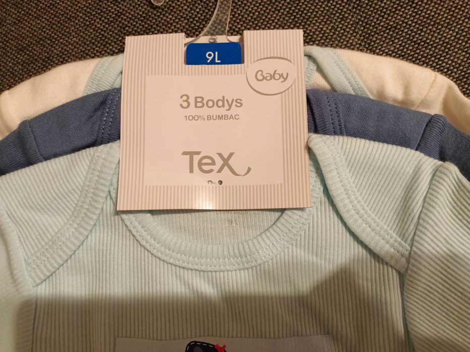 Set 3 body 9 luni mânecă scurtă