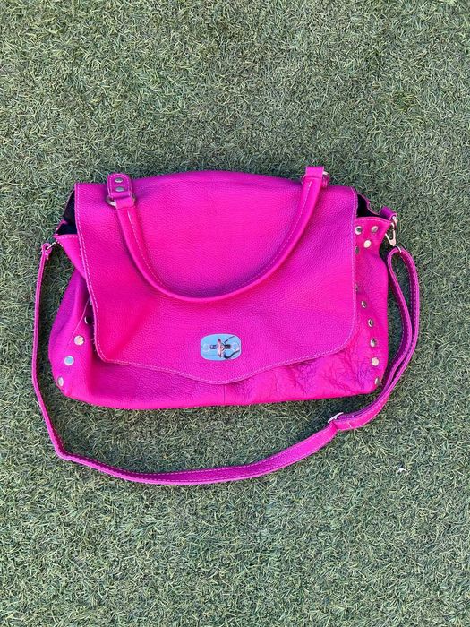 Poseta roz din piele