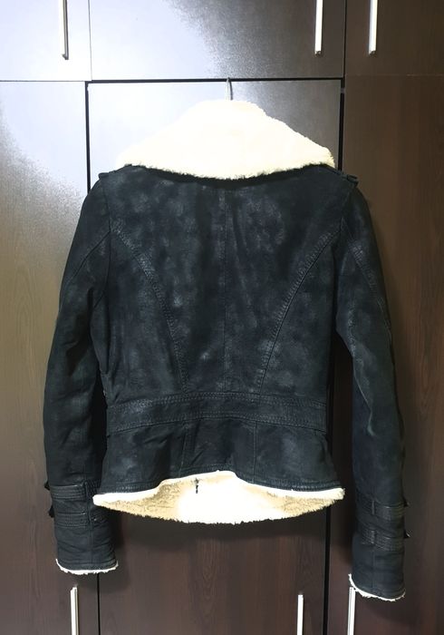 Дамско късо кожухче естествена кожа хс