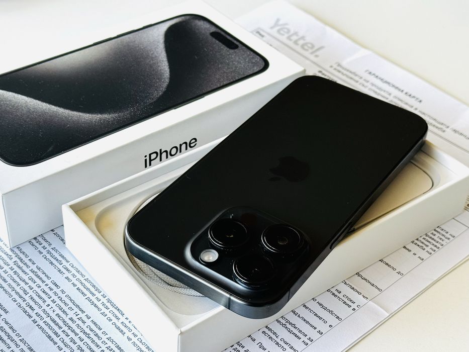 Iphone 15 Pro 128GB Black Titanium Гаранция 1 година