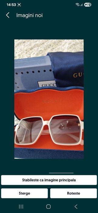 Ochelari de soare Gucci model 2026(husa, săculeț, toc, cutie, laveta,]