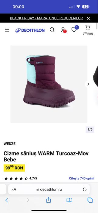 Cizme de zapada Decathlon marime 20-21