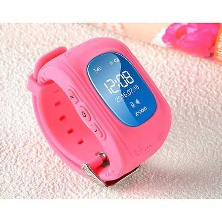 Ceas smartwatch copii GPS, cu telefon,buton SOS, Roz
