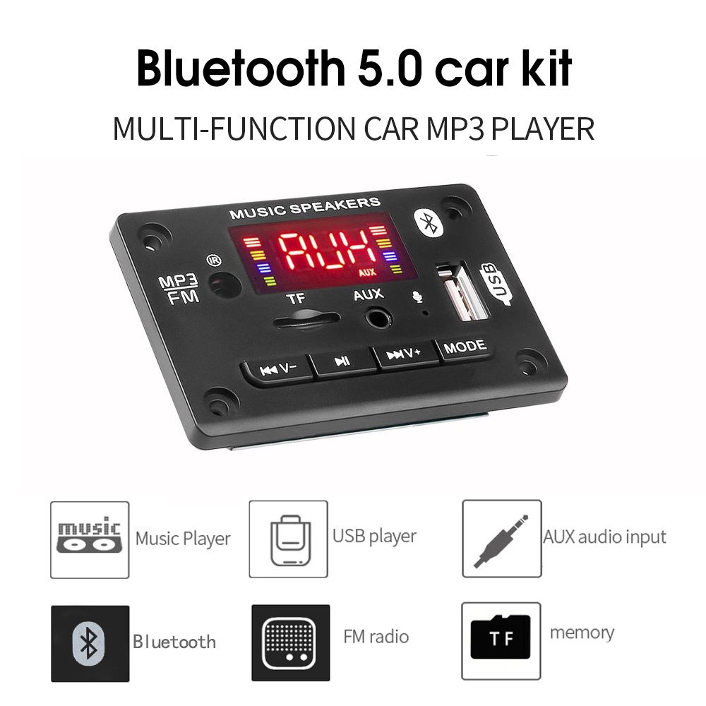 Mp3 player 2*25W/7-18V AIYIMA за вграждане, BT 5.0, Sd/USB/Fm/Mic/Call