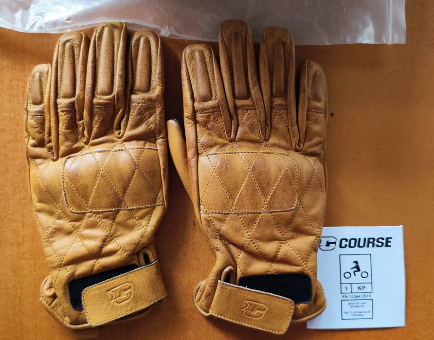 Mănuși  mărimea L maro piele naturala motocicleta scuter Brown