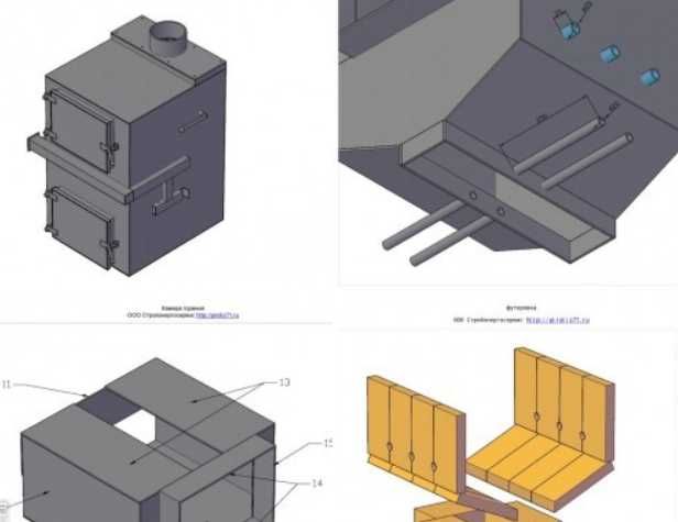 Чертежи пиролизных котлов 15-100 кВт сделай сам