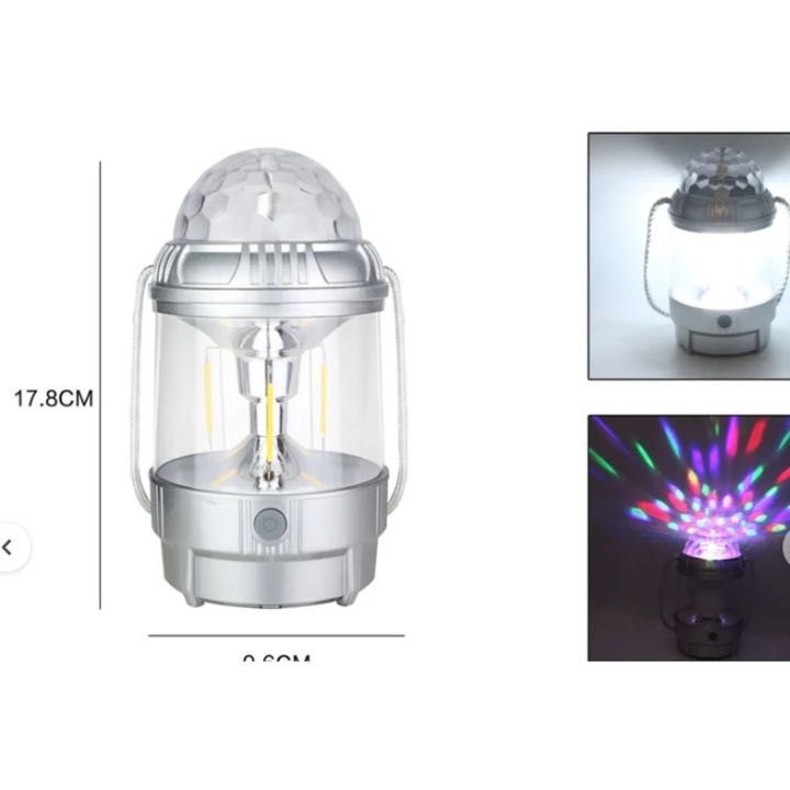 Мултифункционалната LED лампа диско и къмпинг за осветление USB