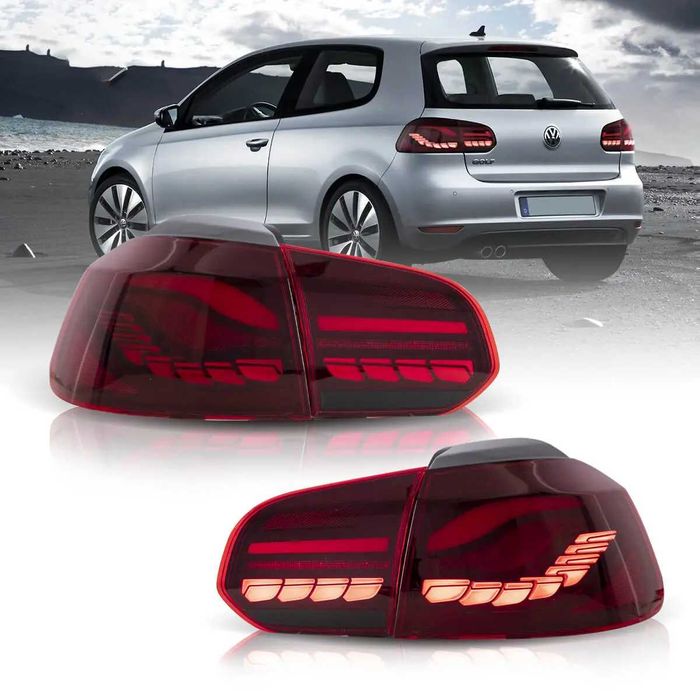 Комплект OLED стопове с динамични мигачи GTS style за ГОЛФ 6 Golf