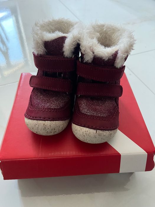 Ghetute Kickers imblanite piele naturala fetite marimea 20