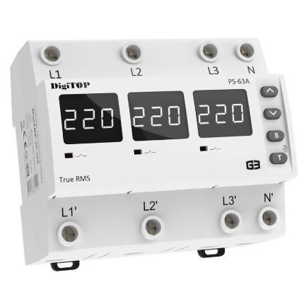 Releu trifazat Digitop comutator protecție PS-63A/VP-3F63A/VA-3F63A M6