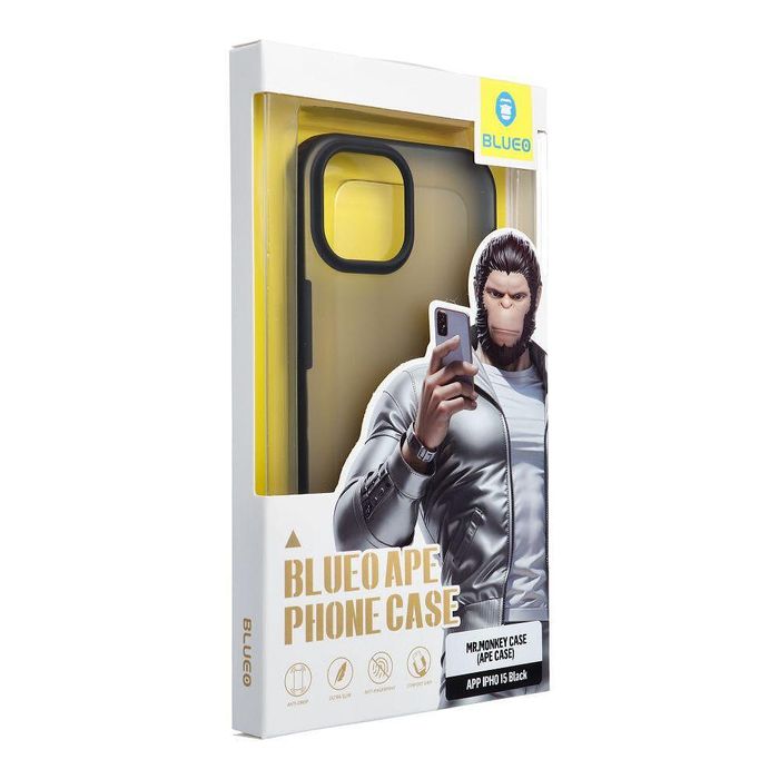 Blueo ape phone case - apple iphone 15 black