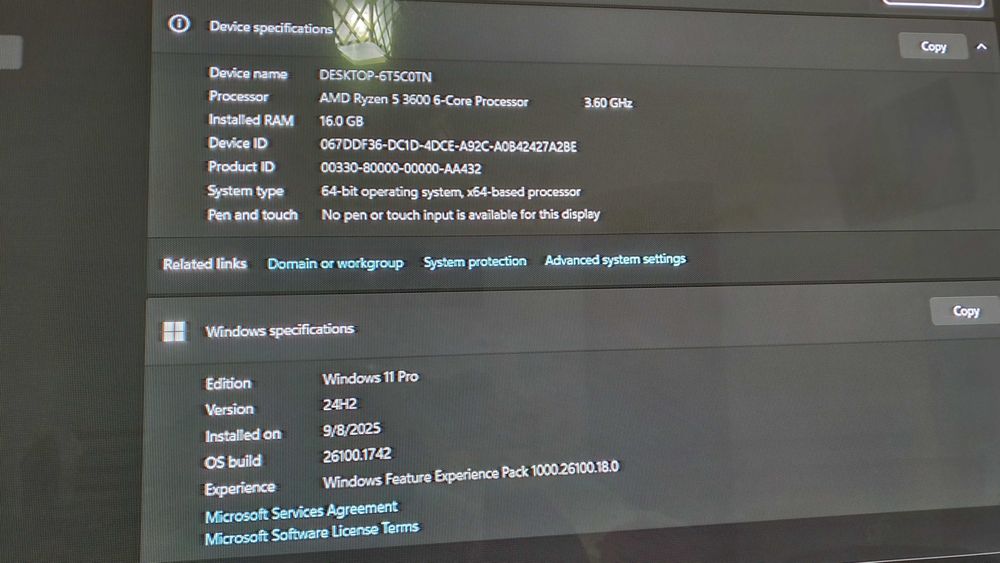 kit AM4 B450M + CPU Ryzen5 3600 + RAM + SSD