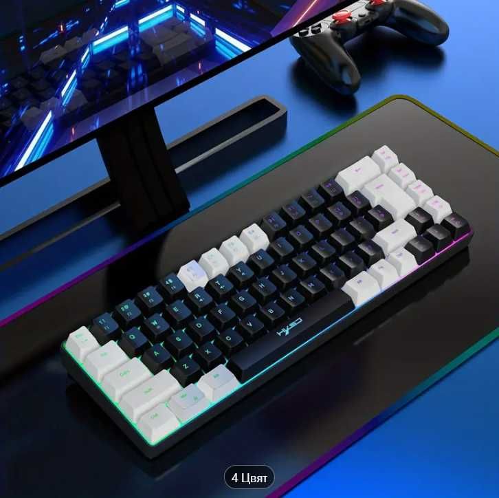 Нова Кабелна Игрална Клавиатура с USB-C, 68 Клавиша RGB Подсветка