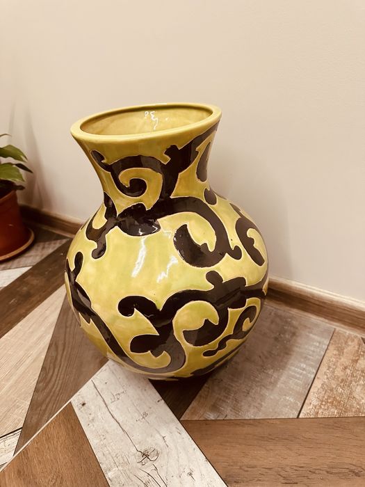 Декоративна ретро керамична ваза – ръчна изработка,уникална изработка