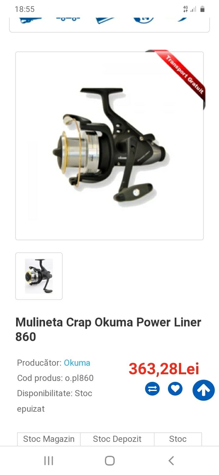 Set 3 mulinete okuma power line 860