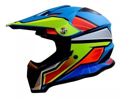 Ендуро каска №3826 YELLOW/BLUE