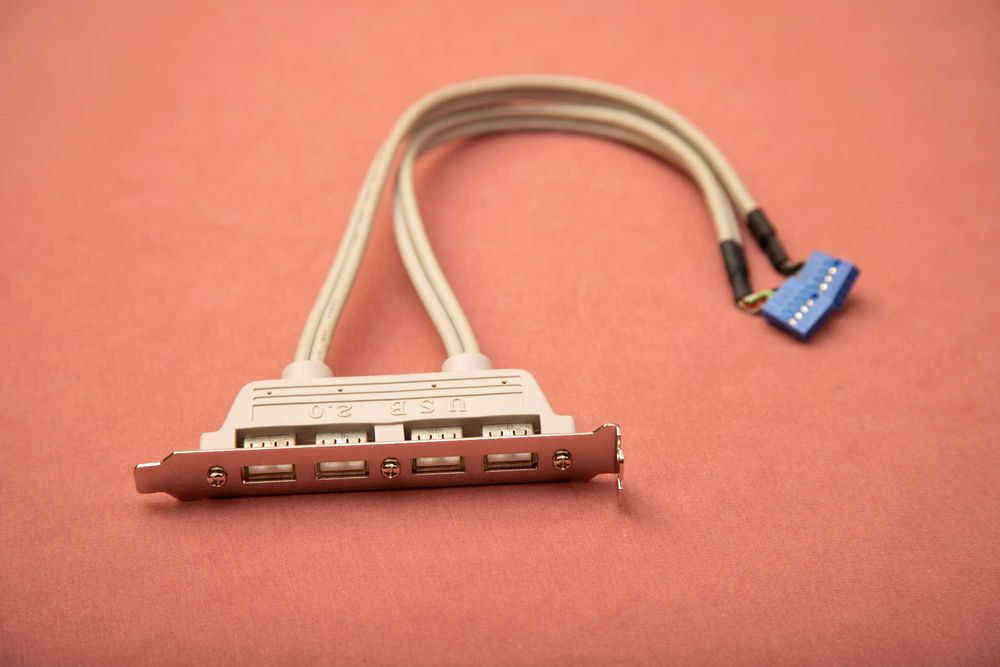 Bracket USB dual 4 port