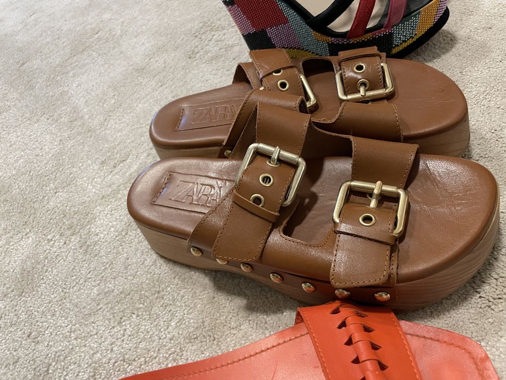 Zara сандали и чехли, Waggon paris платформа