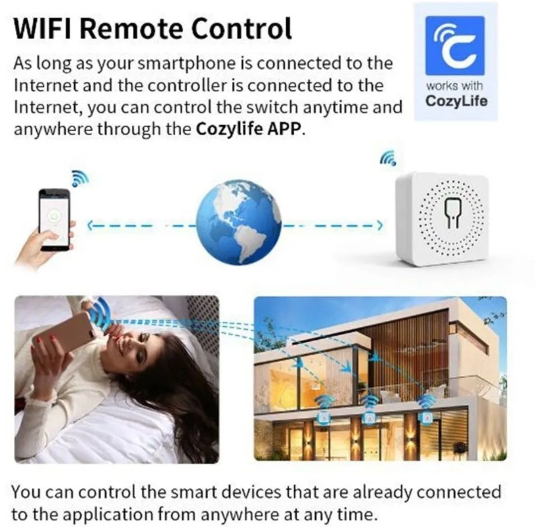 Смарт ключ, Wi-Fi Switch. (умен дом) . Нов.