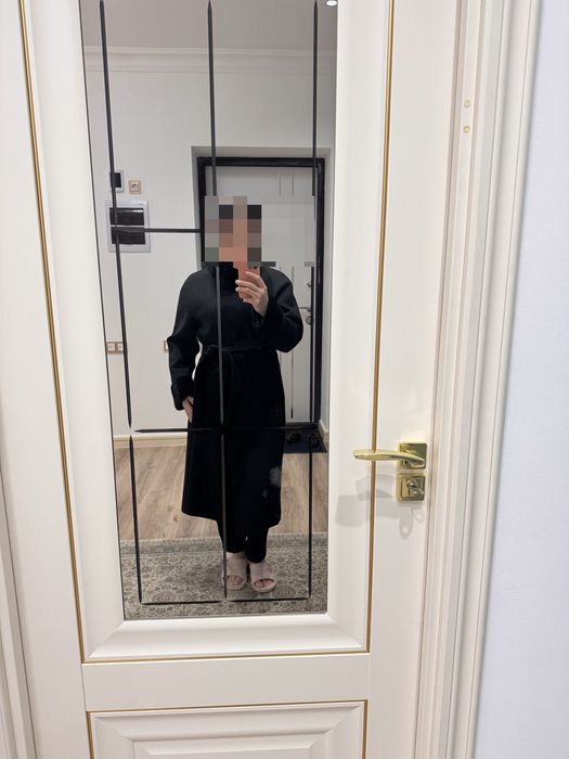 Пальто новое, кашемировое с натуральной вставкой из норки