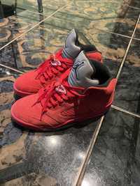 Jordan 5 red suede