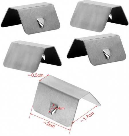 Cleme metalice de fixare pentru paravanturi - set de 4 buc - Noi