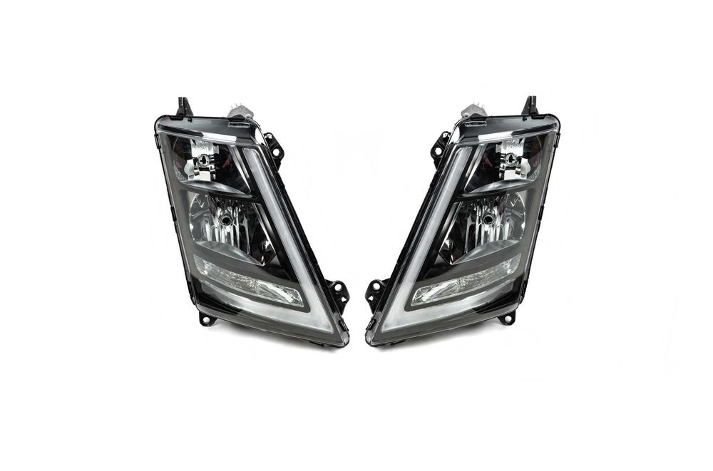 Фарове Фар за Volvo FH IV 2013 - 2020 / Волво ФХ4 Черни рамки LED DRL