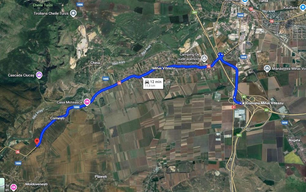 Teren de vânzare/închiriat la 11 km de Autostrada
