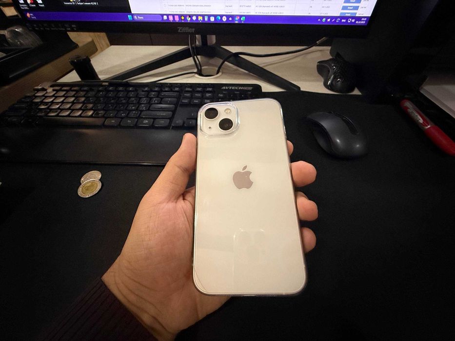 Iphone 13 tiniq holatda 2ta imei utgan karobka dakument