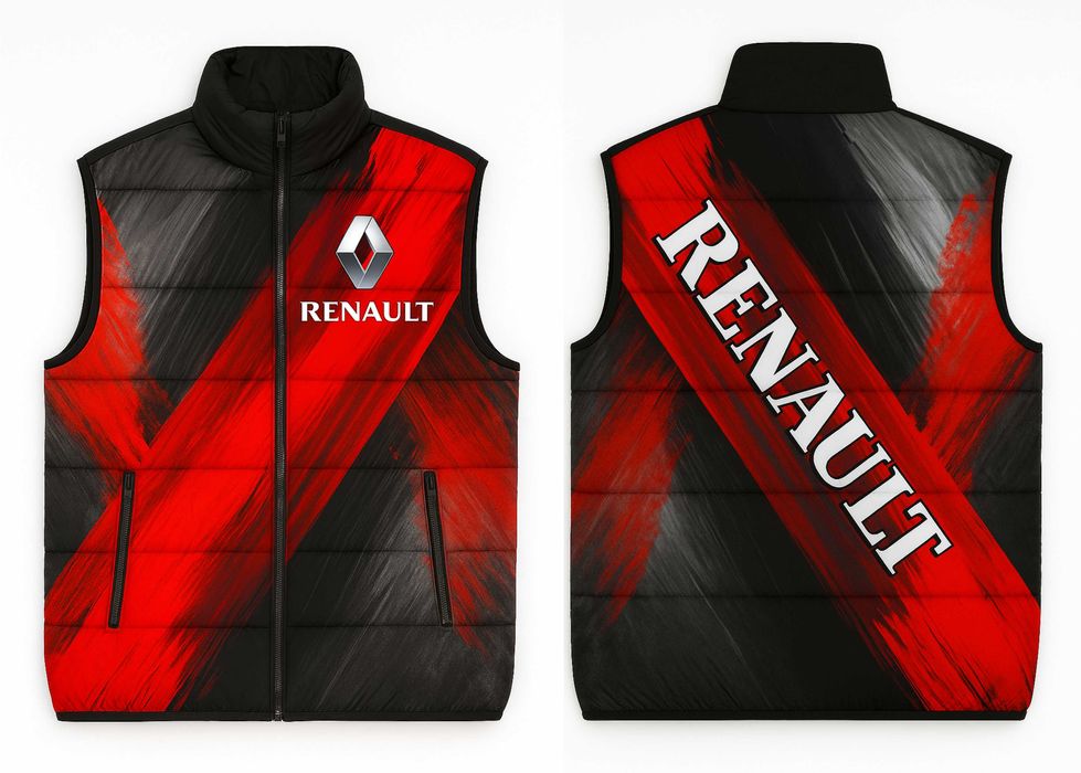 Мъжки елек РЕНО / RENAULT сюблимация размери от L до 5XL