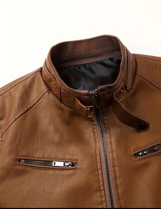 Кожено яке в два цвята