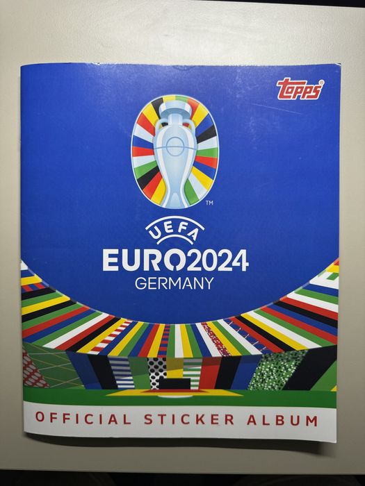 Продавам 100% попълнен албум Topps Euro 2024