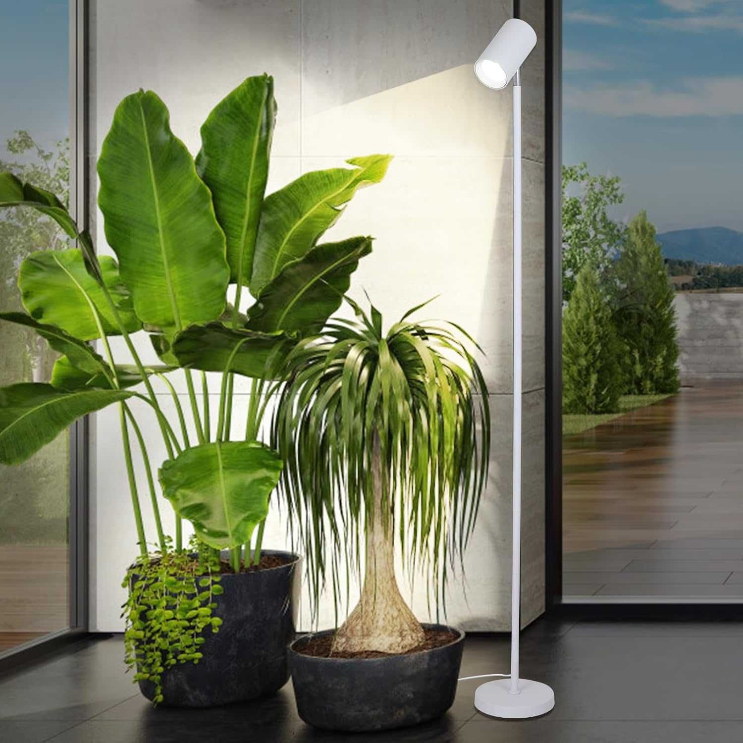 LED лампа за растения, 40 W, регулируема височина и таймер 4/8/12H