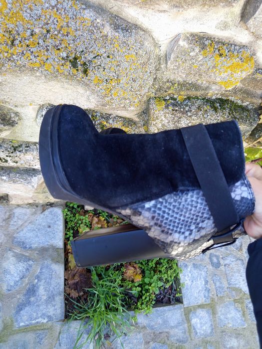 Боти кожа и велур