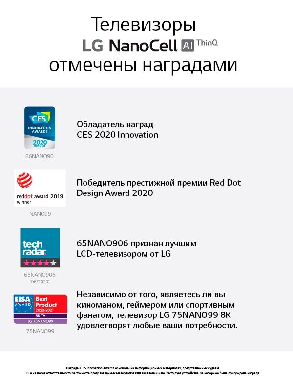 Телевизор LG NanoCell 43 Nano769qa 43 * UR78009 / Smart 4K + бонус