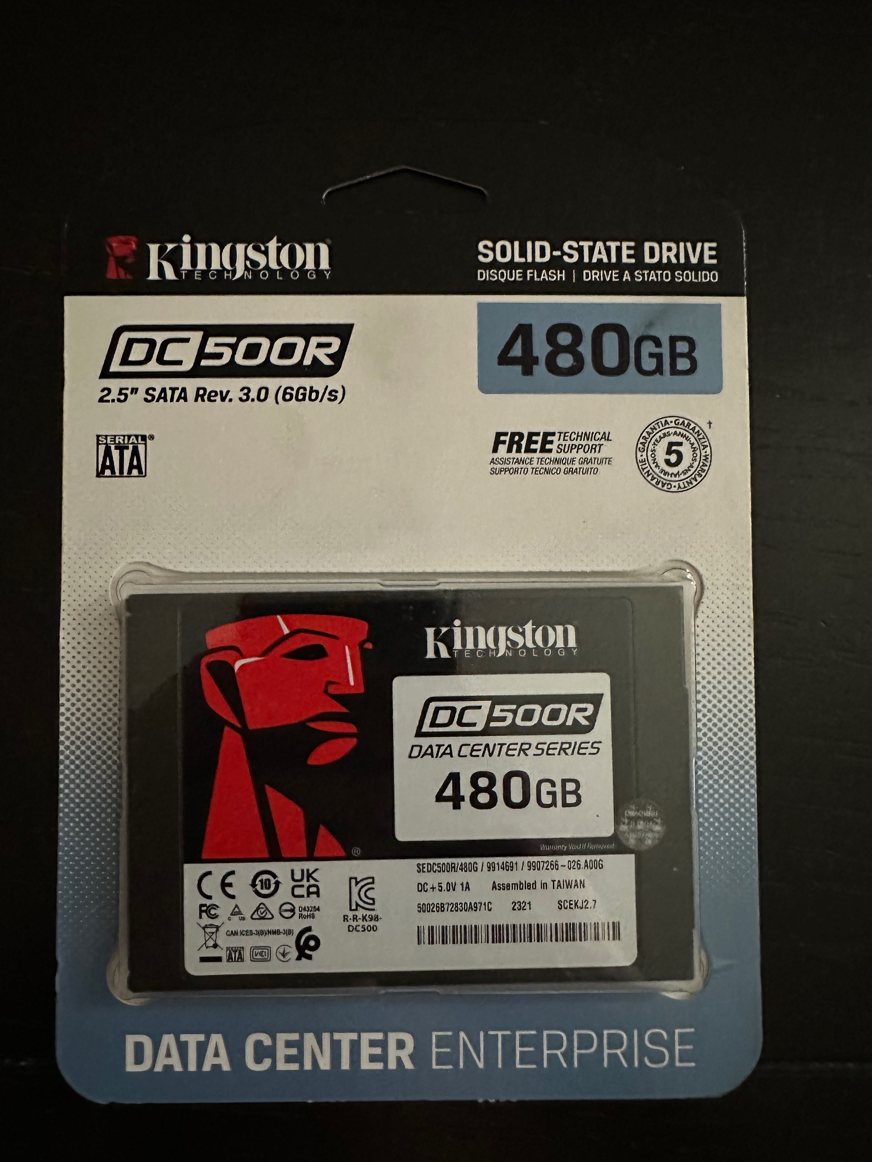 SSD Kingston 480GB DC500R Data Center Enterprise