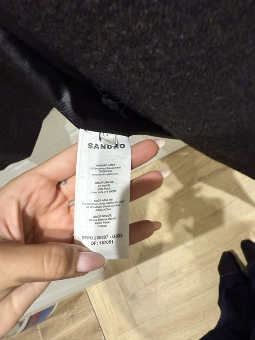 Sandro палто черно