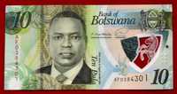 Bancnota Botswana 10 P**a 2020 polimer