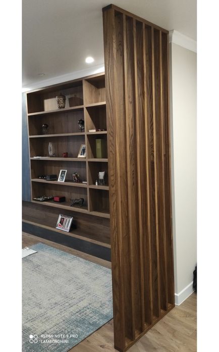 Реечные перегородки!  Перегородки из бруса! Деревянные перегородки!