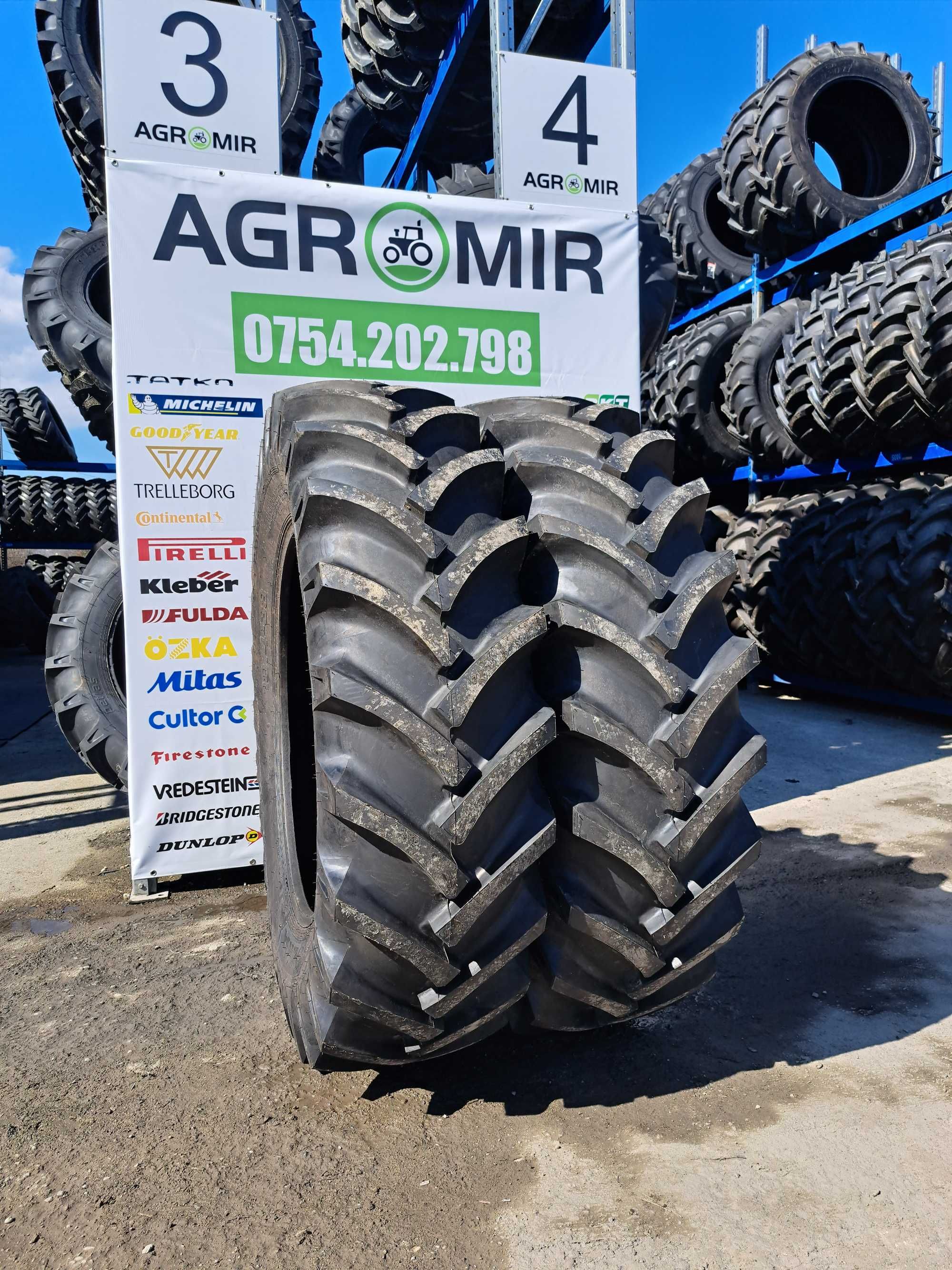 Cauciucuri noi 18.4-38 cu 10 pliuri pentru tractor spate marca OZKA