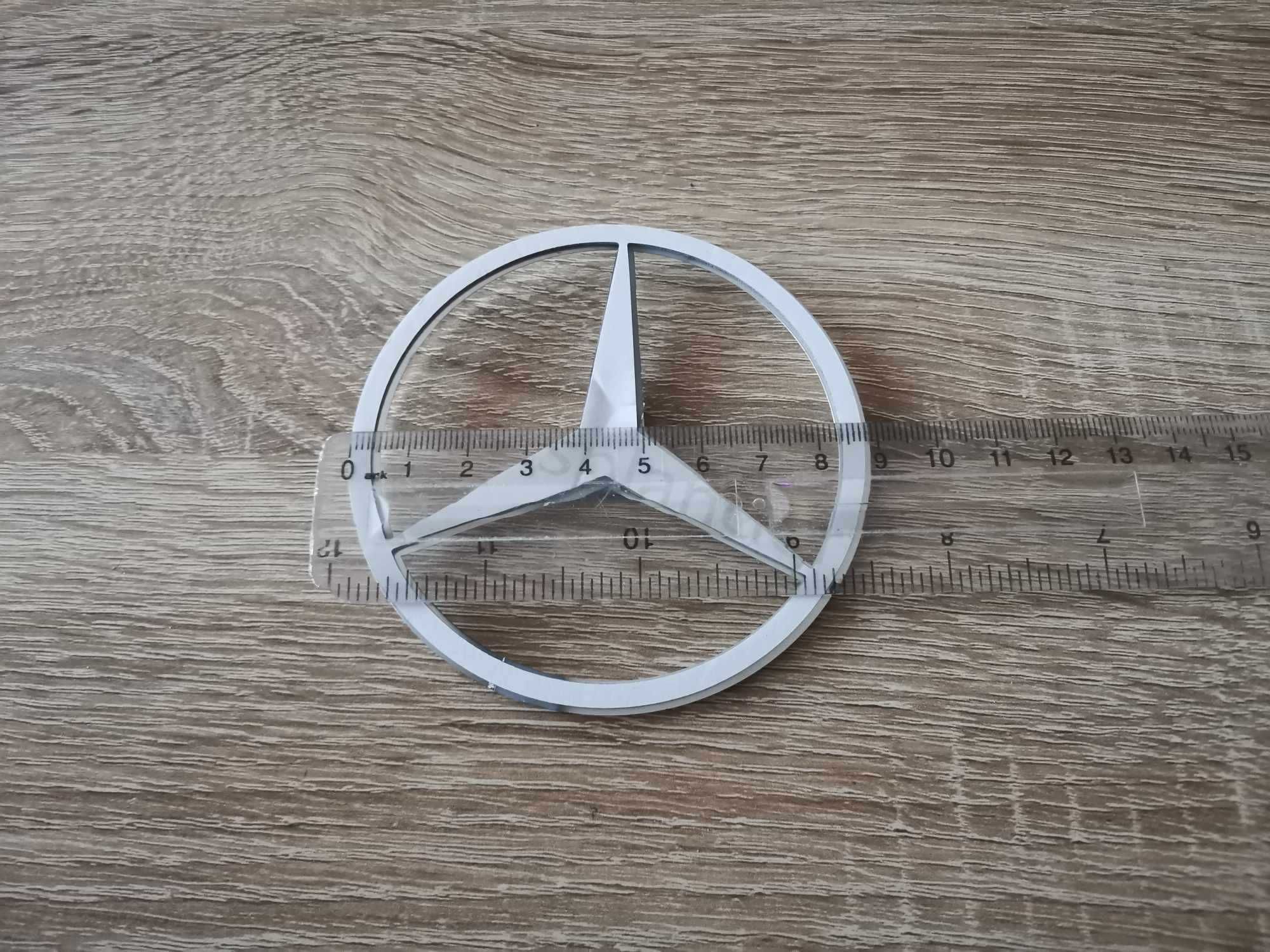 емблема лого Мерцедес Бенц Mercedes Benz сребрист гланц