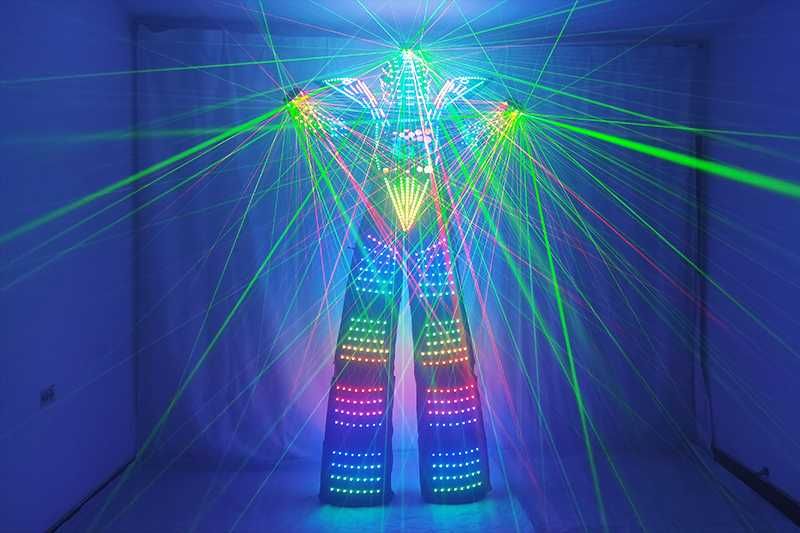 Robot LED cu Lasere pe Picioroange - Show Garantat Evenimente Party