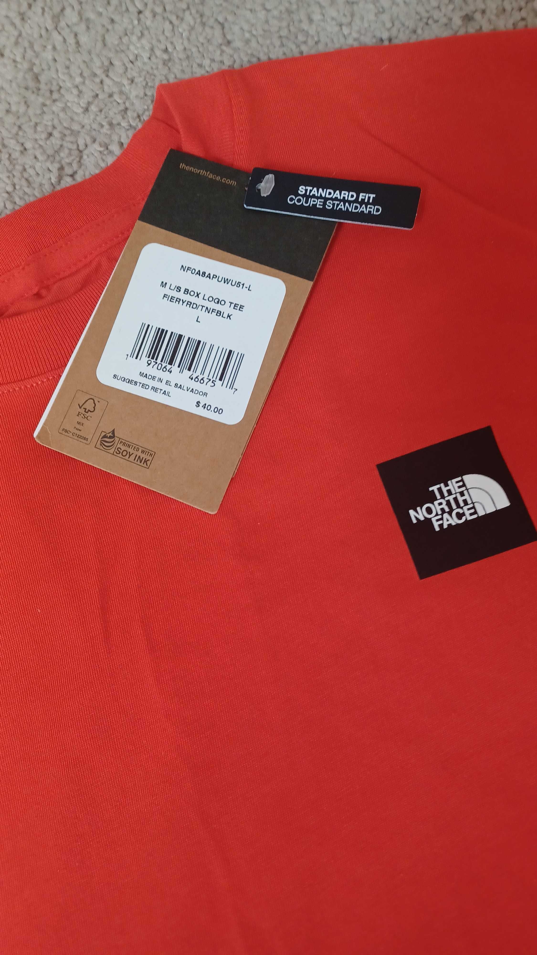 The North Face Box Logo мъжки тениски с дълъг ръкав от Сащ