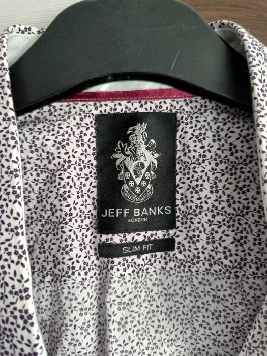 Camasa Jeff Banks Shirt Simpla Eleganta Alb Floral Size XL / 18