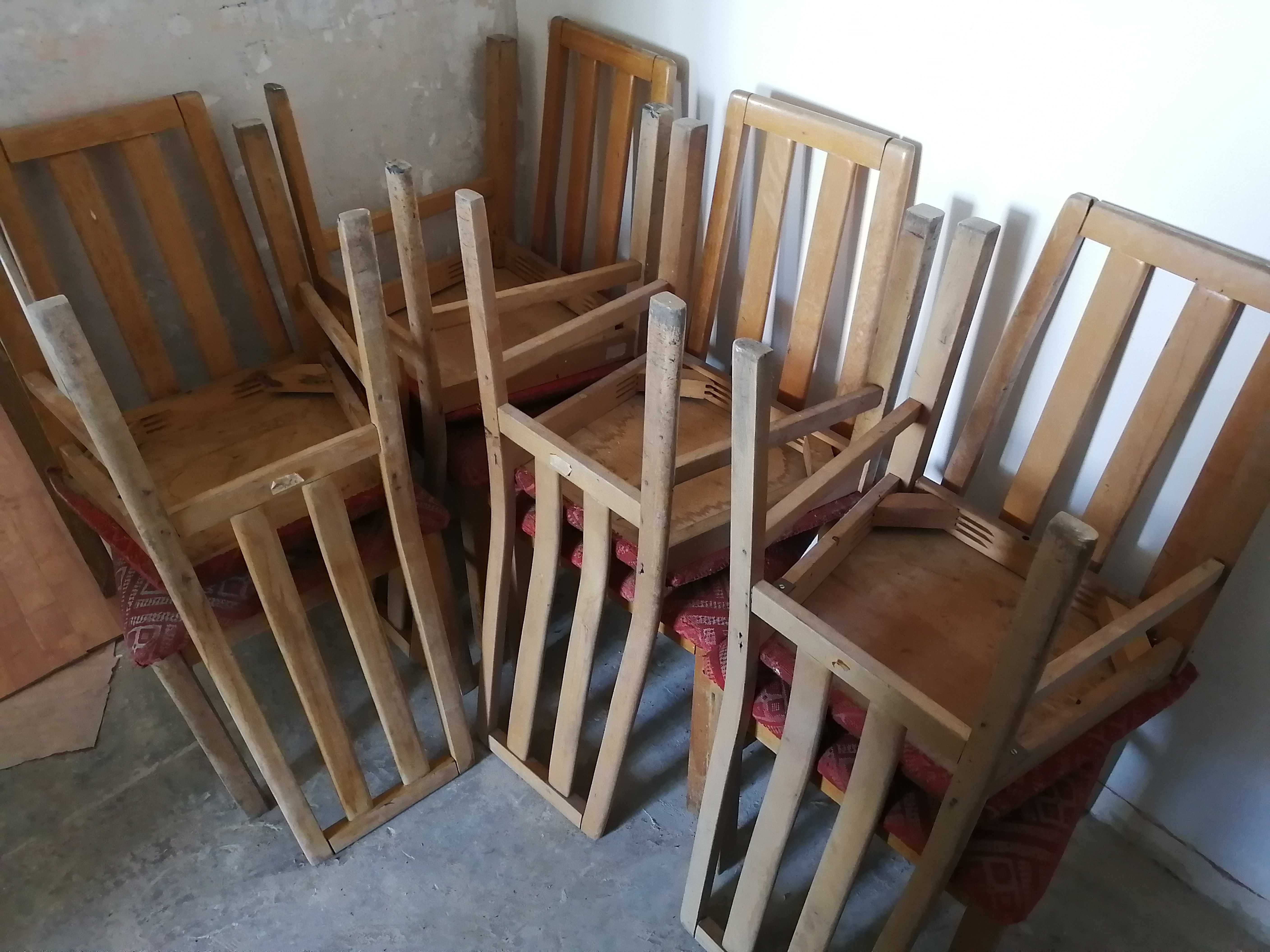 set 8 scaune lemn curbat, spatar inalt