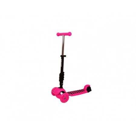 Trotineta cu sezut pentru copii , cu maner parental, rosu/roz