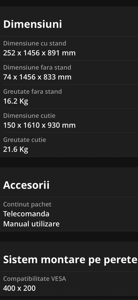 Televizor LED Smart-Tech 65UA20T1, 165 cm, Smart Android, 4K Ultra HD