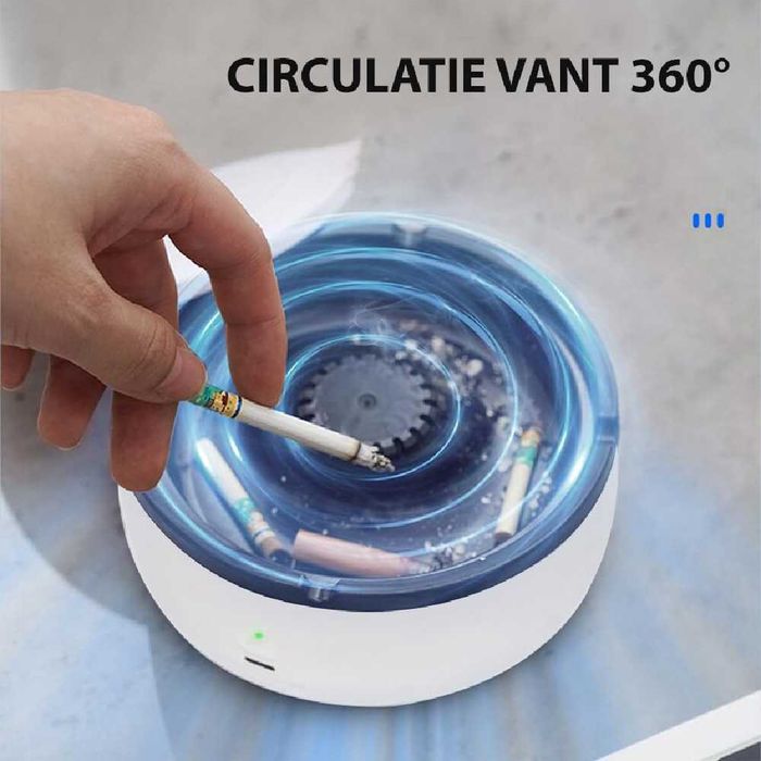 Scrumiera Inteligenta cu Purificare a Aerului, pentru un Aer Mai Curat
